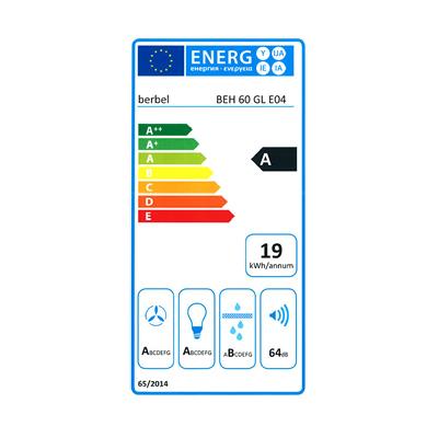 Energieausweis BERBEL BEH 60GLWEISS FLACHSCHIRM DUNSTABZUGSHAUBE