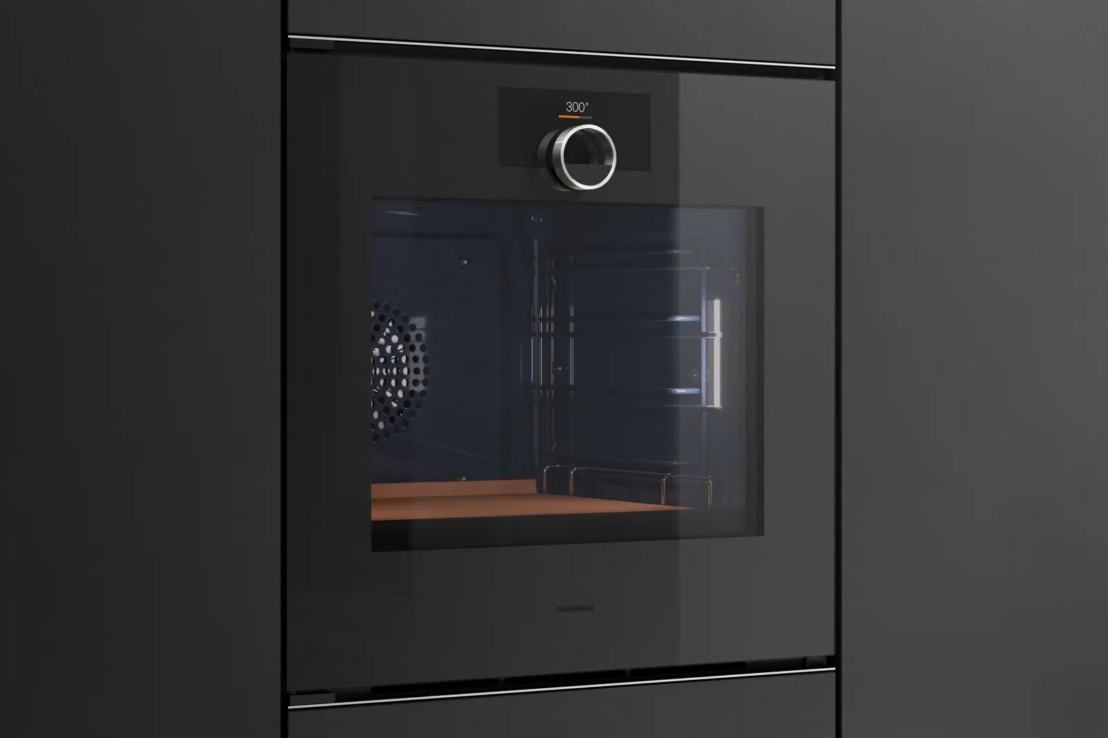 Gaggenau Backofen der Serie Minimalistic mit Bedienring aus Edelstahl